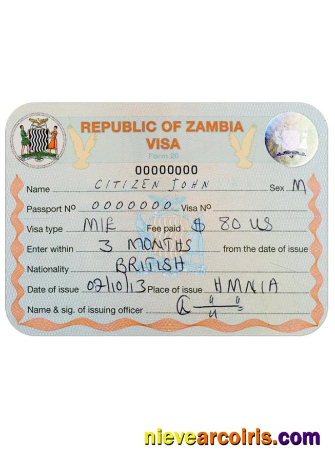 ZAMBIA visa